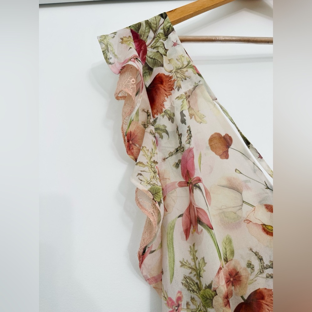 We Are Kindred Field Floral Summer Jumpsuit Size US 8 Tall Friendly - Picture 8 of 11